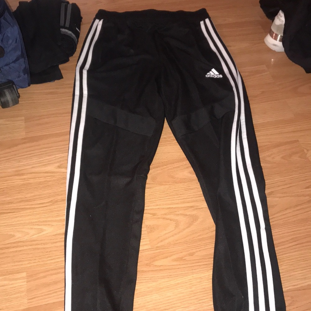 black adidas joggers